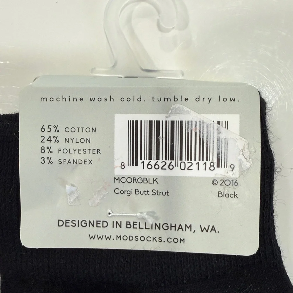 NWT Corgi Butt Strut Socks Crew Length and 1 ankle Corgi Socks Gently Used
